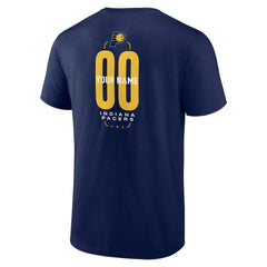 Indiana Pacers Center Court Name & Number Custom T-Shirt - Navy for sale