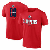 LA Clippers Center Court Name & Number Custom T-Shirt - Red shop