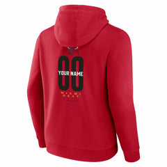 Miami Heat Center Court Name & Number Custom Hoodie - Red outlet