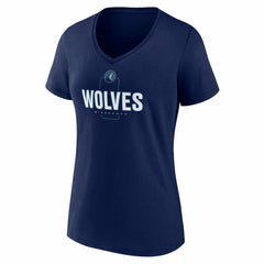 Minnesota Timberwolves Women's Center Court Name & Number Custom V-Neck T-Shirt - Navy outlet