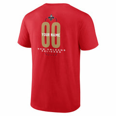 New Orleans Pelicans Center Court Name & Number Custom T-Shirt - Red cheap