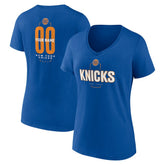 New York Knicks Women's Center Court Name & Number Custom V-Neck T-Shirt - Blue outlet