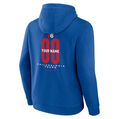 Philadelphia 76ers Center Court Name & Number Custom Hoodie - Royal on sale