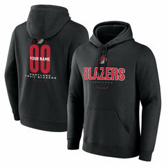 Portland Trail Blazers Center Court Name & Number Custom Hoodie - Black discount