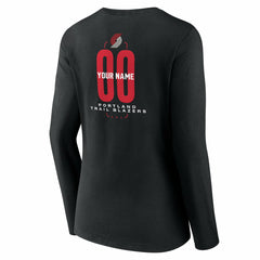 Portland Trail Blazers Women's Center Court Name & Number Custom Long Sleeve V-Neck T-Shirt - Black sale