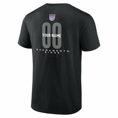 Sacramento Kings Center Court Name & Number Custom T-Shirt - Black sale