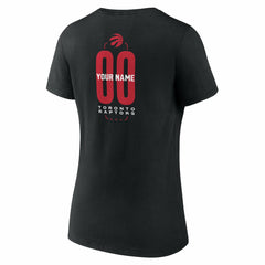 Toronto Raptors Women's Center Court Name & Number Custom V-Neck T-Shirt - Black cheap
