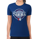 Philadelphia 76ers G-III 4Her by Carl Banks Women's Super-Slim Lightweight Pinstripe Circle Graphic T-Shirt - Royal shop