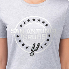 San Antonio Spurs G-III 4Her by Carl Banks Women's Super-Slim Lightweight Pinstripe Circle Graphic T-Shirt - Gray cheap
