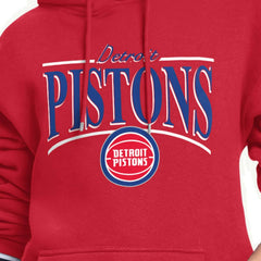 Detroit Pistons Starter Women's Arch Stripe Fleece Hoodie sale - Red online