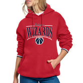 Washington Wizards Starter Women's Arch Stripe Fleece Hoodie - Red for sale