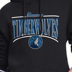 Minnesota Timberwolves Starter Women's Arch Stripe Fleece Hoodie - Black sale