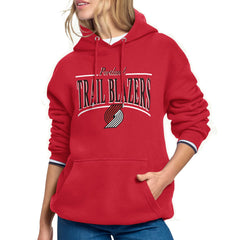 Portland Trail Blazers Starter Women's Arch Stripe Fleece Hoodie - Red discount