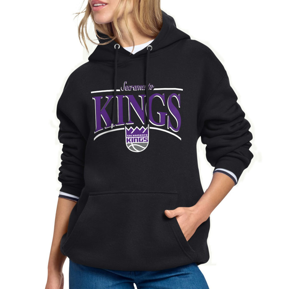 Sacramento Kings Starter Women's Arch Stripe Fleece Hoodie - Black cheap