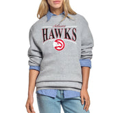 Atlanta Hawks Starter Women's Arch Stripe Fleece Crewneck Sweatshirt - Gray outlet