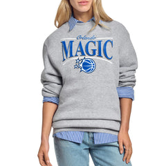 Orlando Magic Starter Women's Arch Stripe Fleece Crewneck Sweatshirt - Gray for sale
