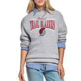 Portland Trail Blazers Starter Women's Arch Stripe Fleece Crewneck Sweatshirt - Gray sale