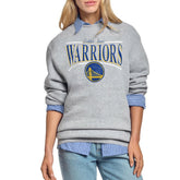 Golden State Warriors Starter Women's Arch Stripe Fleece Crewneck Sweatshirt sale - Gray outlet