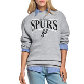 San Antonio Spurs Starter Women's Arch Stripe Fleece Crewneck Sweatshirt - Gray sale