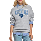 Memphis Grizzlies Starter Women's Arch Stripe Fleece Crewneck Sweatshirt - Gray sale
