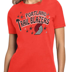 Portland Trail Blazers Starter Women's Fireworks T-Shirt - Red shop