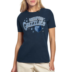 Memphis Grizzlies Starter Women's Fireworks T-Shirt - Navy shop