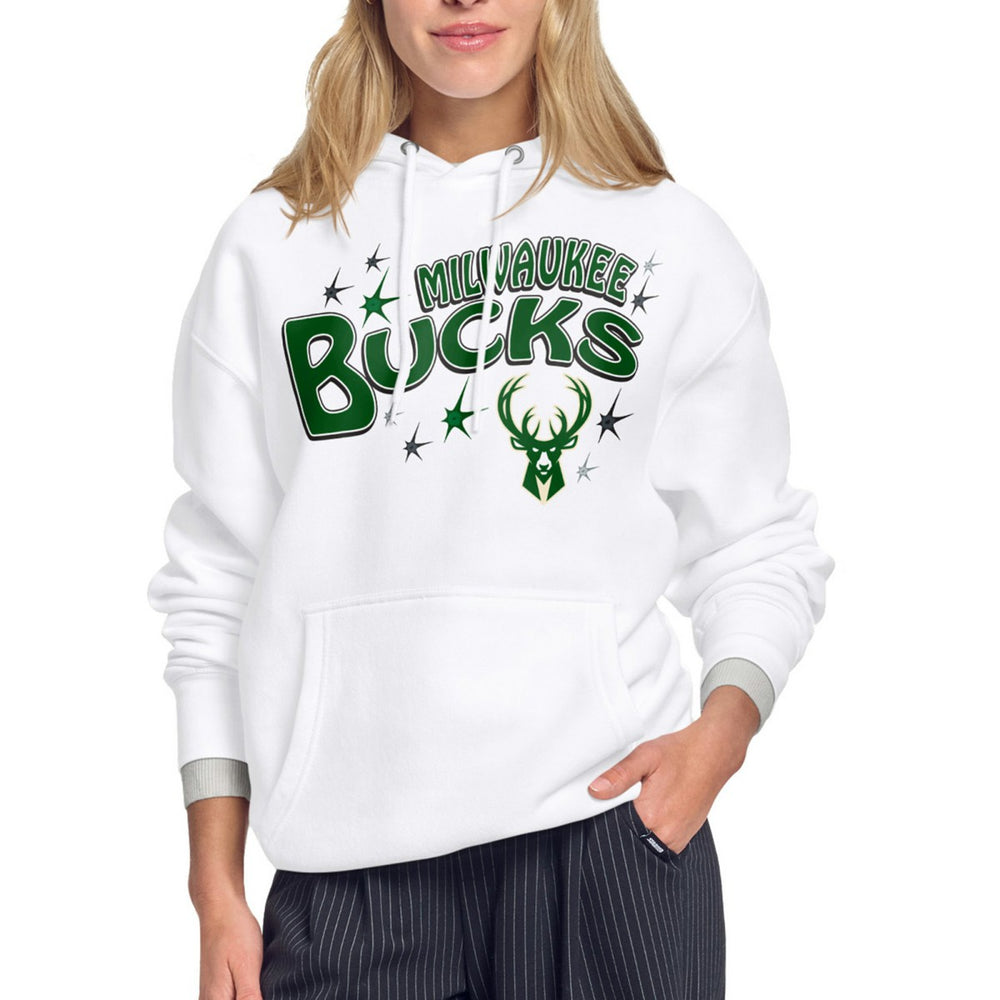 Milwaukee Bucks Starter Women's Fireworks Fleece Hoodie - White online