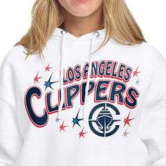 LA Clippers Starter Women's Fireworks Fleece Hoodie - White for sale