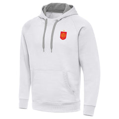 Spain National Team Antigua Takeover Fleece Raglan Hoodie - White cheap