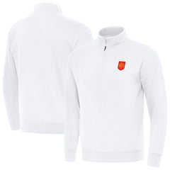 Spain National Team Antigua Landslide Quarter-Zip Pullover - White discount