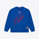 Chicago Cubs Women's Script Sweatshirt - Royal | Mitchell & Ness