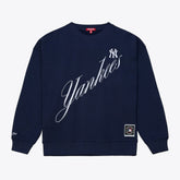 New York Yankees Women's Script Sweatshirt - Navy | Mitchell & Ness
