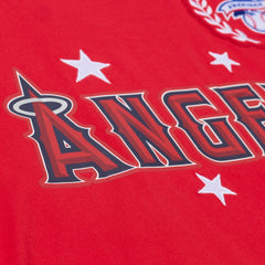 Los Angeles Angels Women's Pep Rally Cropped Boxy T-Shirt - Red | Mitchell & Ness