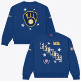 Milwaukee Brewers Women's Pep Rally Sweatshirt - Royal | Mitchell & Ness