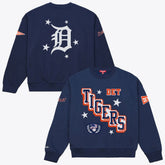 Detroit Tigers Women's Pep Rally Sweatshirt - Navy | Mitchell & Ness