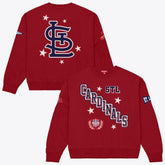 St. Louis Cardinals Women's Pep Rally Sweatshirt - Red | Mitchell & Ness