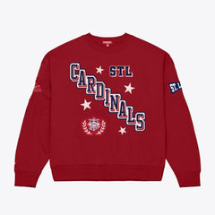 St. Louis Cardinals Women's Pep Rally Sweatshirt - Red | Mitchell & Ness