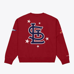 St. Louis Cardinals Women's Pep Rally Sweatshirt - Red | Mitchell & Ness