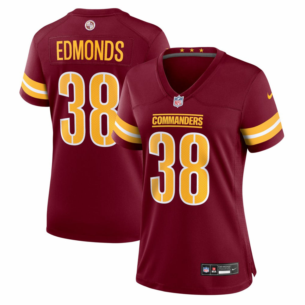 Chase Edmonds Washington Commanders Women's Team Game Jersey - Burgundy | Nike for sale