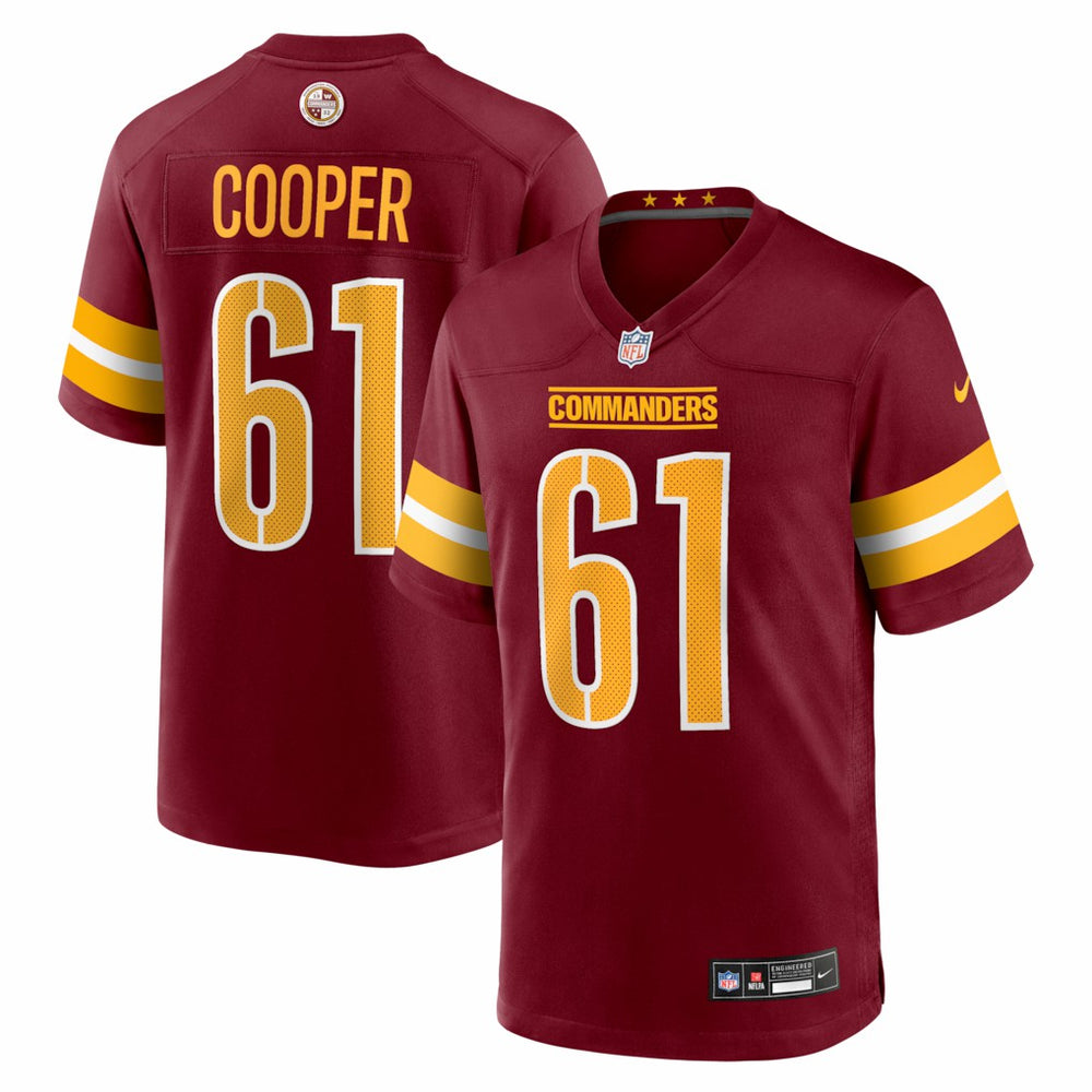 Tyler Cooper Washington Commanders Team Game Jersey - Burgundy | Nike for sale
