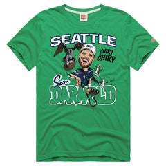 Sam Darnold Seattle Seahawks Homage Unisex Caricature Player Graphic Tri-Blend T-Shirt - Neon Green for sale