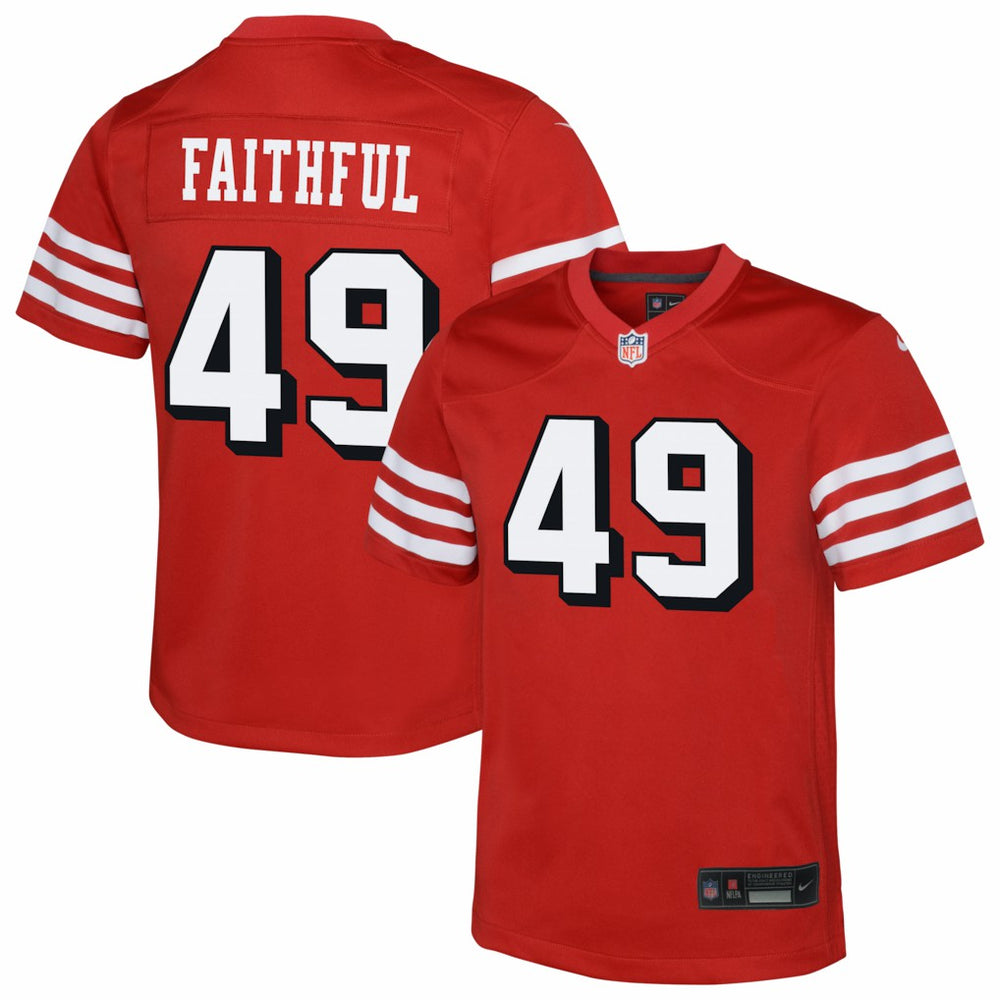 The Faithful San Francisco 49ers Youth Alternate 2 Game Jersey - Scarlet | Nike online