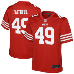 The Faithful San Francisco 49ers Youth Team Game Jersey - Scarlet | Nike for sale