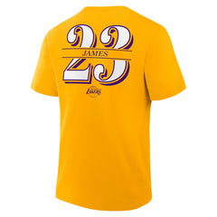 LeBron James Los Angeles Lakers In The Paint Name & Number T-Shirt - Gold | Fanatics sale