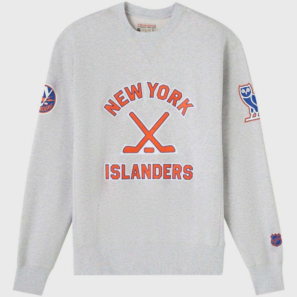 New York Islanders OVO x NHL Fleece Sweatshirt Heather Gray