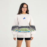 Detroit Lions Gameday Couture Women's Power Move Stadium Premium Drop Shoulder Sweatshirt - Natural outlet