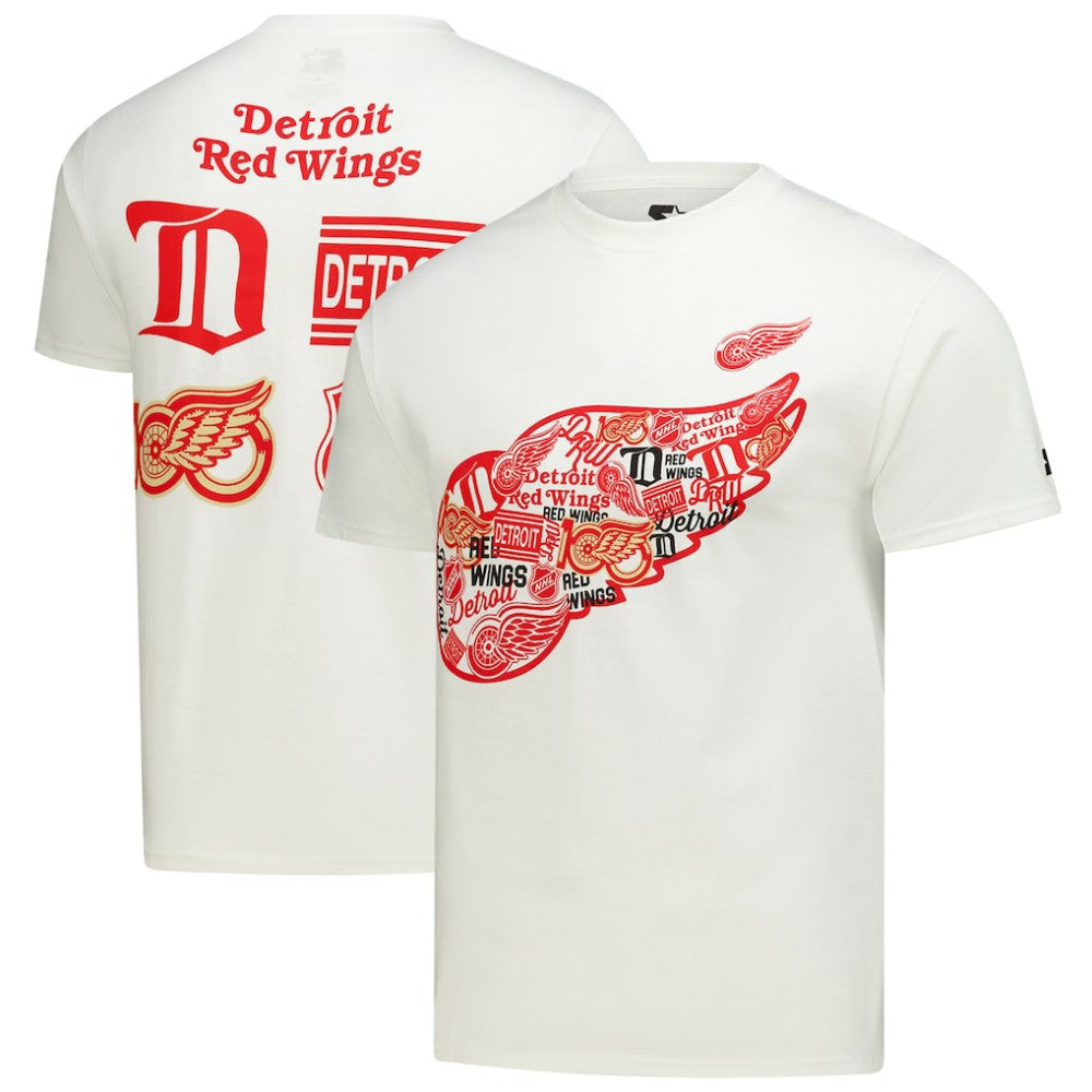 Detroit Red Wings Starter Logo Collage T-Shirt White