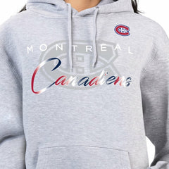 Montreal Canadiens G-III 4Her by Carl Banks Women's Shadow Logo Fleece Hoodie Gray