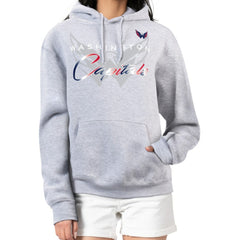 Washington Capitals G-III 4Her by Carl Banks Women's Shadow Logo Fleece Hoodie Gray