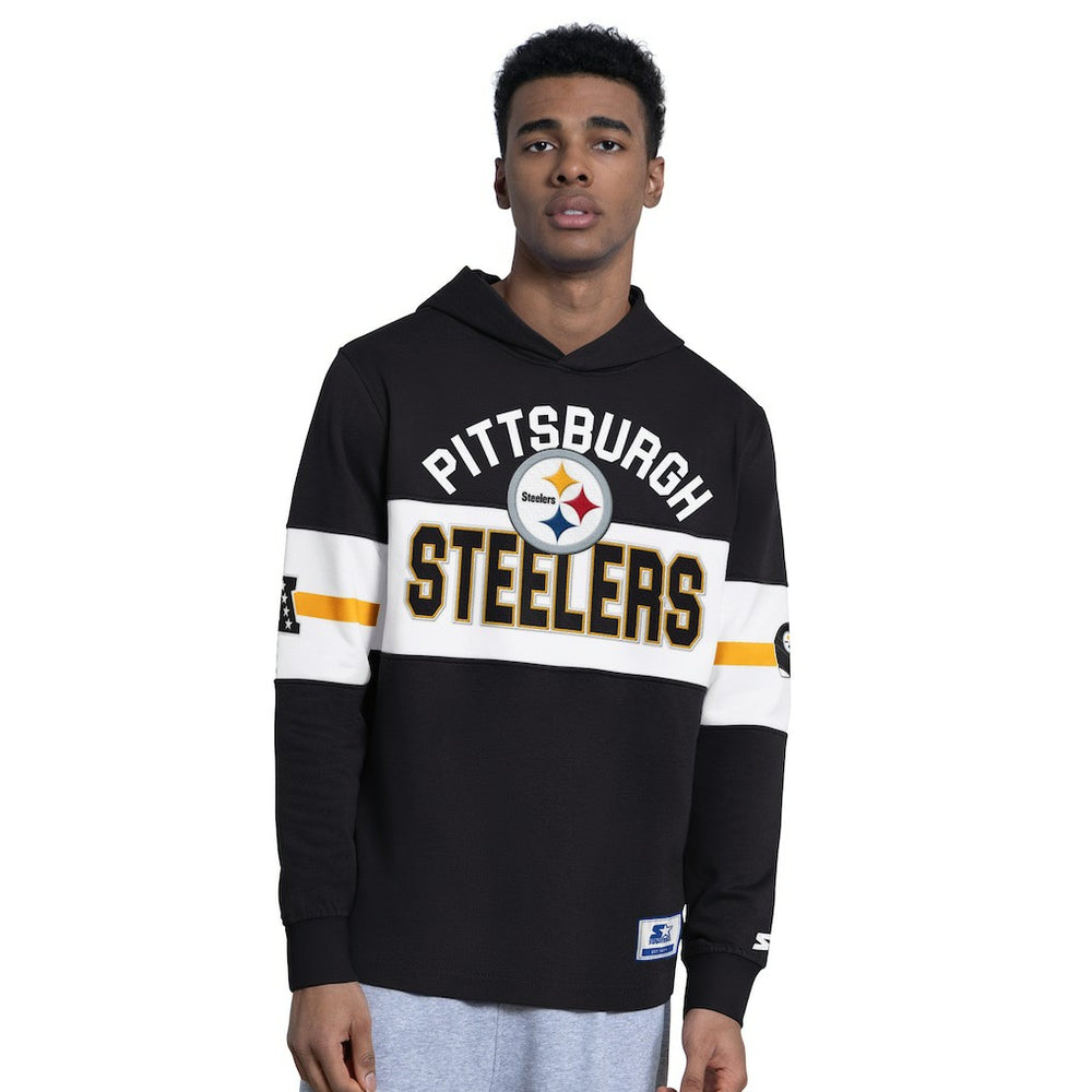 Pittsburgh Steelers Starter Fullback Jersey Hoodie - Black discount